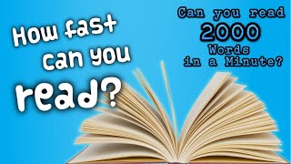 How fast can you read?