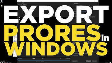How to export Prores on WINDOWS!