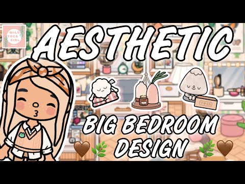 aesthetic-🤎🌿-big-bedroom-design-🌿🤎-toca-life-world-🌎