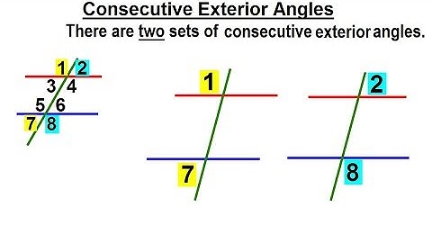 Geometry - Ch. 4: Lines and Angles (9 of 37) Consecutive Exterior Angles