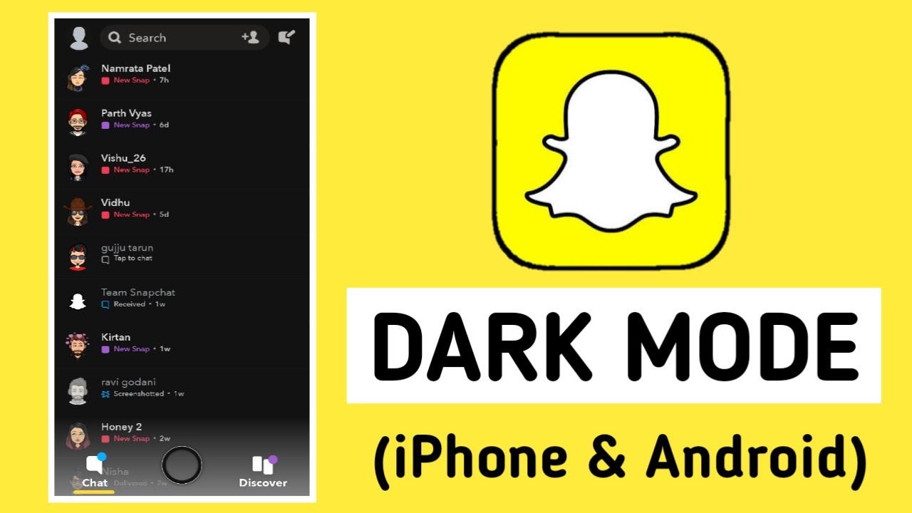 How To Get Dark Mode On Snapchat (iPhone & Android) - YouTube