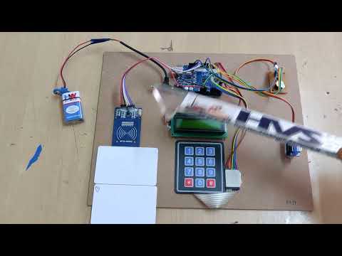 RFID and Keypad Based Door Lock using Arduino - RC522 4X3 Keypad - YouTube