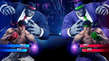 Hulk & Ryu vs Hulk & Ryu (Very Hard) Marvel vs Capcom | 4K UHD Gameplay