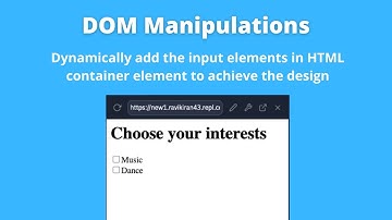 DOM Manipulations | Dynamically add the input elements in HTML container | CCBP Coding Test 2