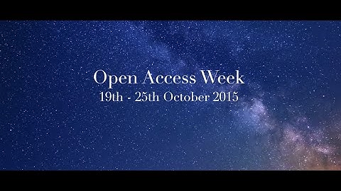 Open Access Week 2015: Open Access Experiences