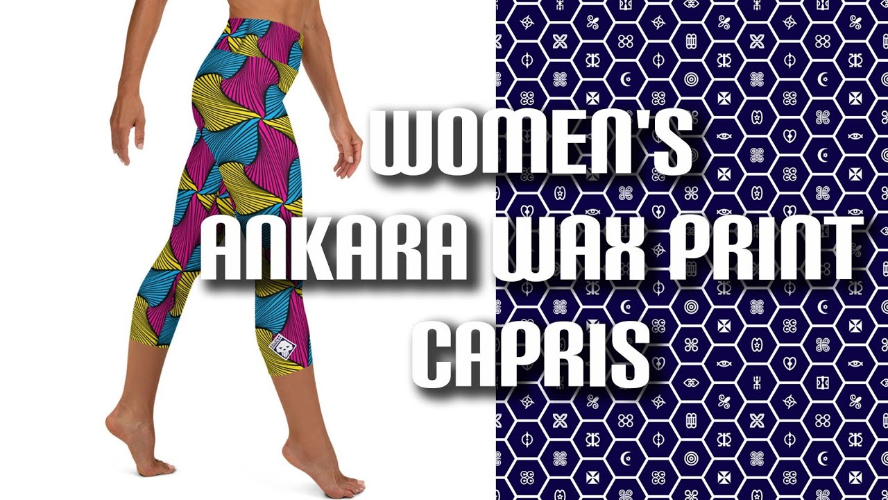 Women's Ankara Wax Print High Waist Capri Yoga Pants Workout Leggings –  Soldier Complex