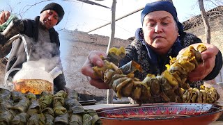 Приготовление долмы на виноградных листьях, повышающих иммунитет | Dolma on grape leaves