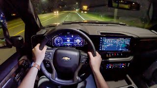 2024 Chevrolet Silverado 2500 High Country Duramax - POV Night Drive (Binaural Audio)