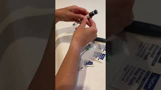 Giving insulin dose with Humalog Kwikpen Jr.