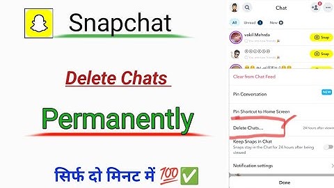 Snapchat Ke Message Kaise Delete Kare | how to delete snapchat messages | delete messages onsnapchat