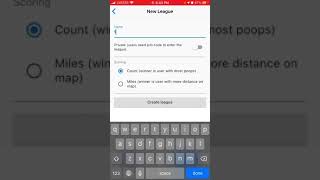 How to create a league in Poop Map app? screenshot 1