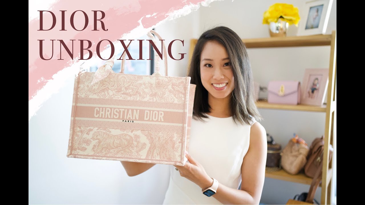 Dior Unboxing  Book Tote Pink Toile de Jouy  YouTube