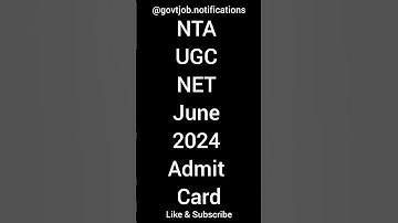 NTA UGC NET June 2024 Admit Card #ntaugcnet #ntaugcnet2024 #ugcnetexam #youtubeshorts #youtubeshort