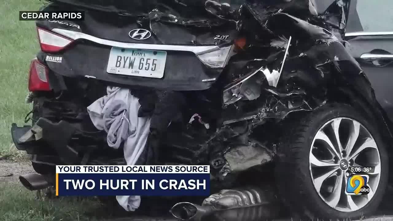Two injured in southwest Cedar Rapids crash YouTube