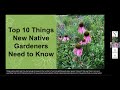 The Top 10 Things New Native Plant Gardeners Need to Know