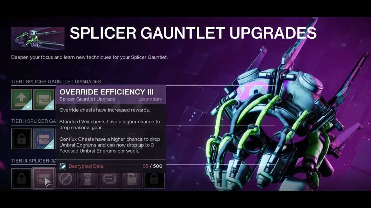Splicer Gauntlet Upgrade Guide - Destiny 2 - Season of the Splicer