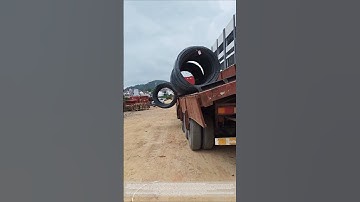 No need for a crane! The wisdom of unloading a truckload of rebar rings using gravity