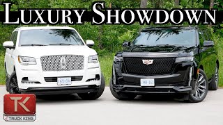 Cadillac Escalade vs Lincoln Navigator  Which American LuxoBarge is Truly Nicer?