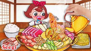 [🍲Paper DIY] Top of MUKBANG Korean Food Compilation 🔥 Seegi Stop Motion Paper - ASMR