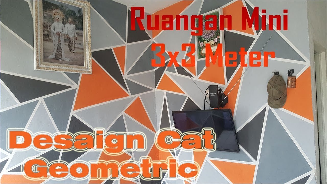  Desain  dinding  Cat  Geometrik YouTube