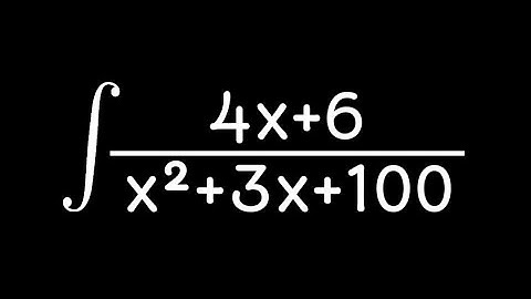 Integration of 4x+6/x^2+3x+100