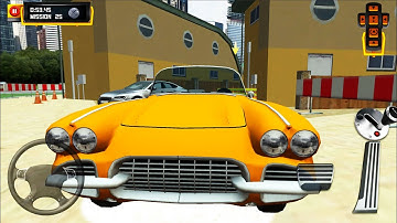 Vintage Convertible Luxury Sedan Driving - Multi Level 4 Parking #3 - Android iOS Gameplay