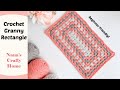 Crochet granny rectangle pattern  easy and great for blankets