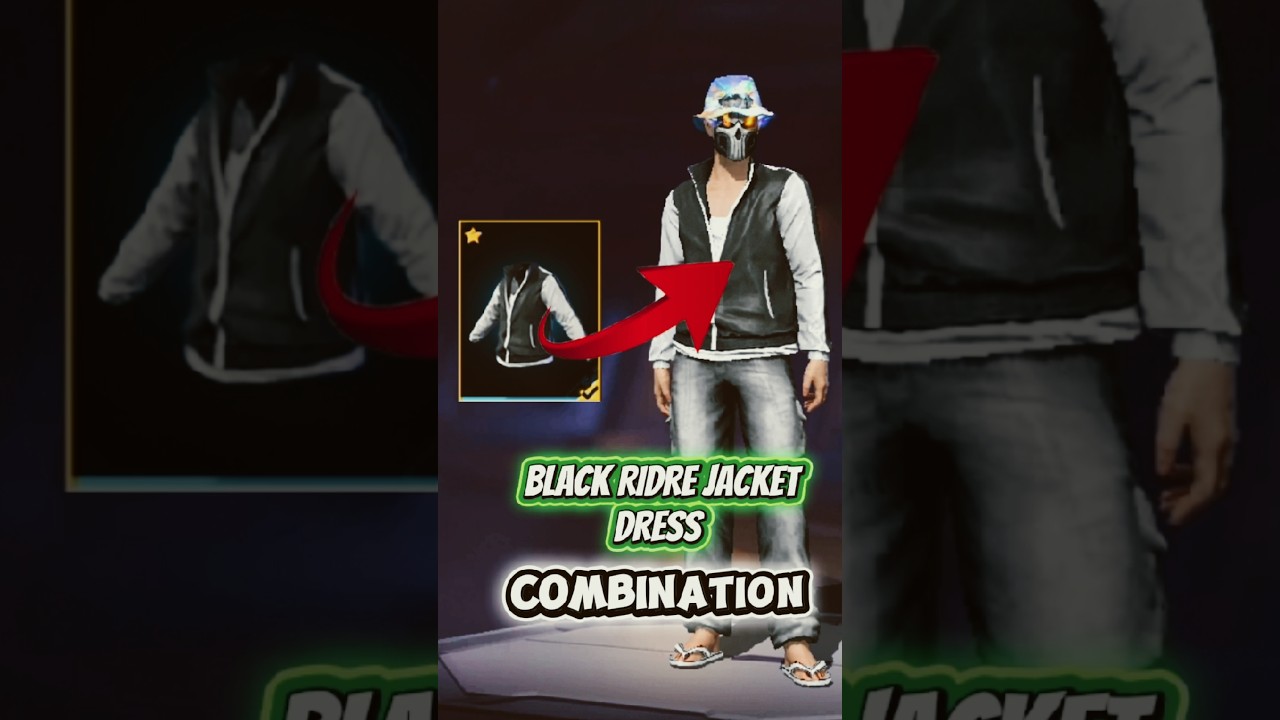 TRY THIS 😱 UNIQUE BLACK RIDER JACKET DRESS COMBINATION🔥🌪 !! FREE FIRE DRESS COMBINATION💯