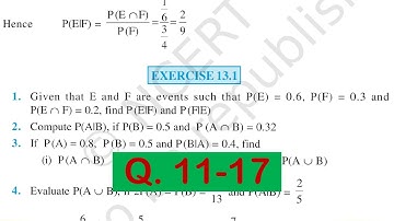 exercise 13.1 part 2 | probability | class 12th