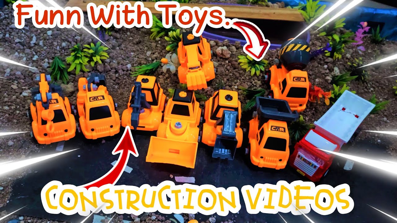 Construction vehicles video for kids / Uses of various types of