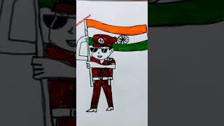 Little Singham Drawing Jai Hind