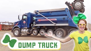DUMP TRUCK | Big Blue Dump Truck and Front Loader | Season 2 Brecky Breck Field Trips For Kids