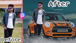 PicsArt photo editing || car background photo editing || minicooper photo editing || Being Creator screenshot 3