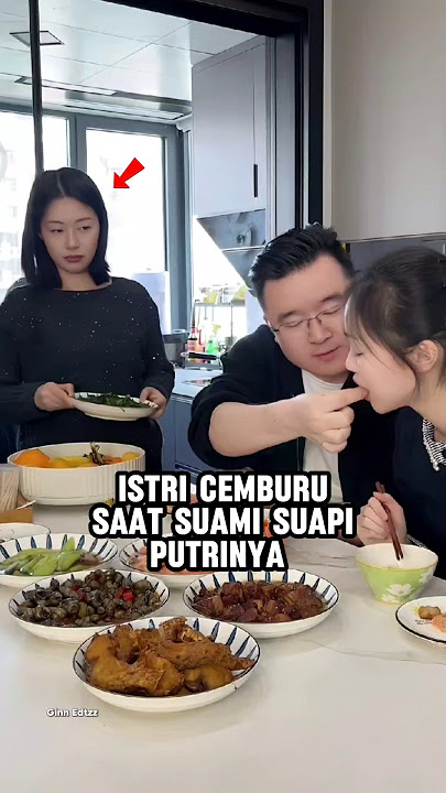 Istri Cemburu Saat Suami Suapi Putrinya 🤣 #shorts #cemburu #lucu
