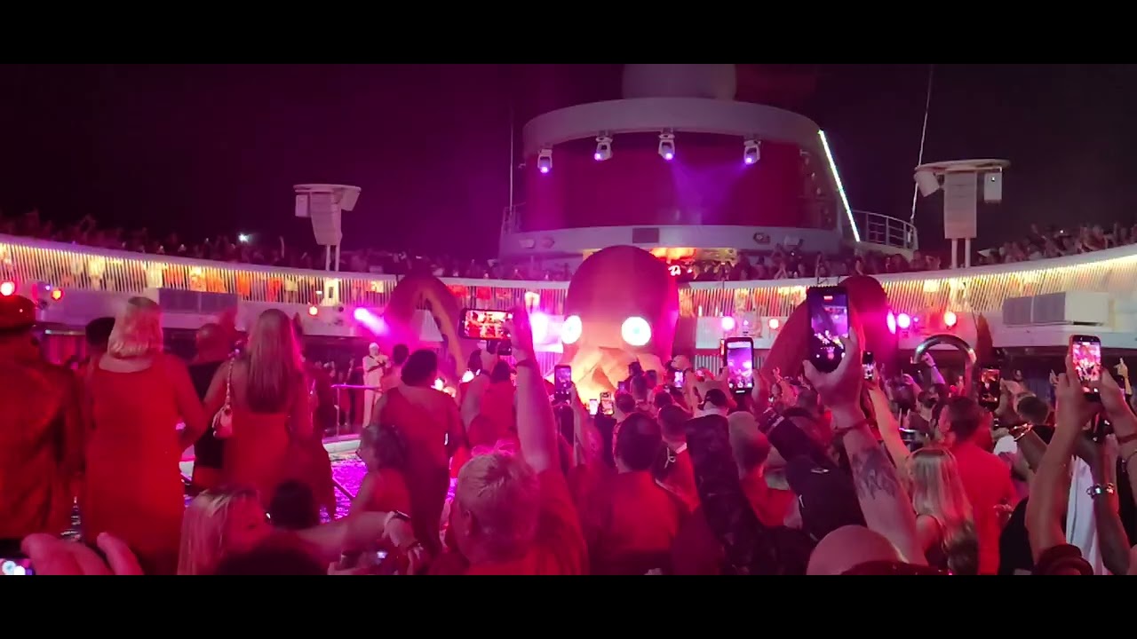 Richard Branson Jumps in Pool During Scarlett Night on Virgin Voyages Brilliant Lady