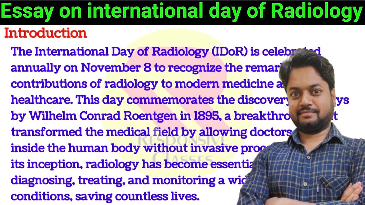 Essay on international day of radiology || International Day of radiology celebrated 8 November ||