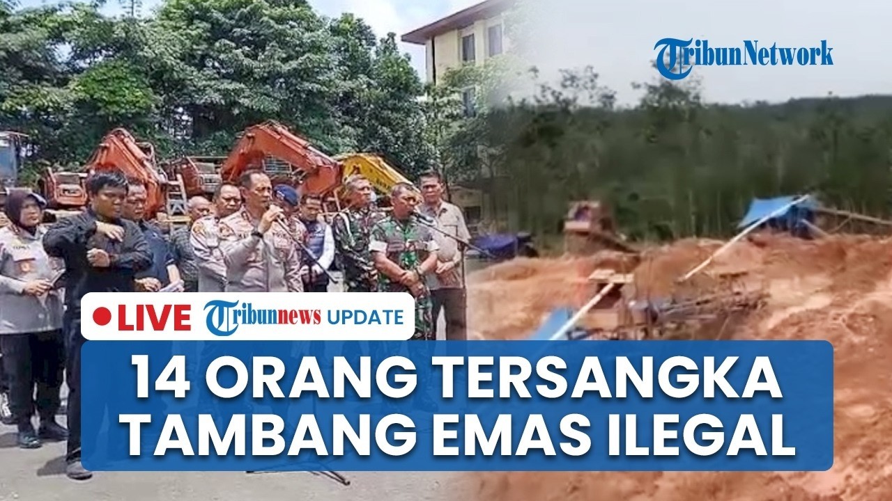 🔴 LIVE: Polisi Bongkar Kasus Tambang Emas Ilegal di Way Kanan, 24 Diamankan dan 14 Tersangka
