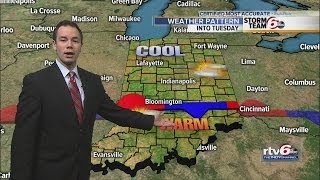 More clouds with isolated showers tonight