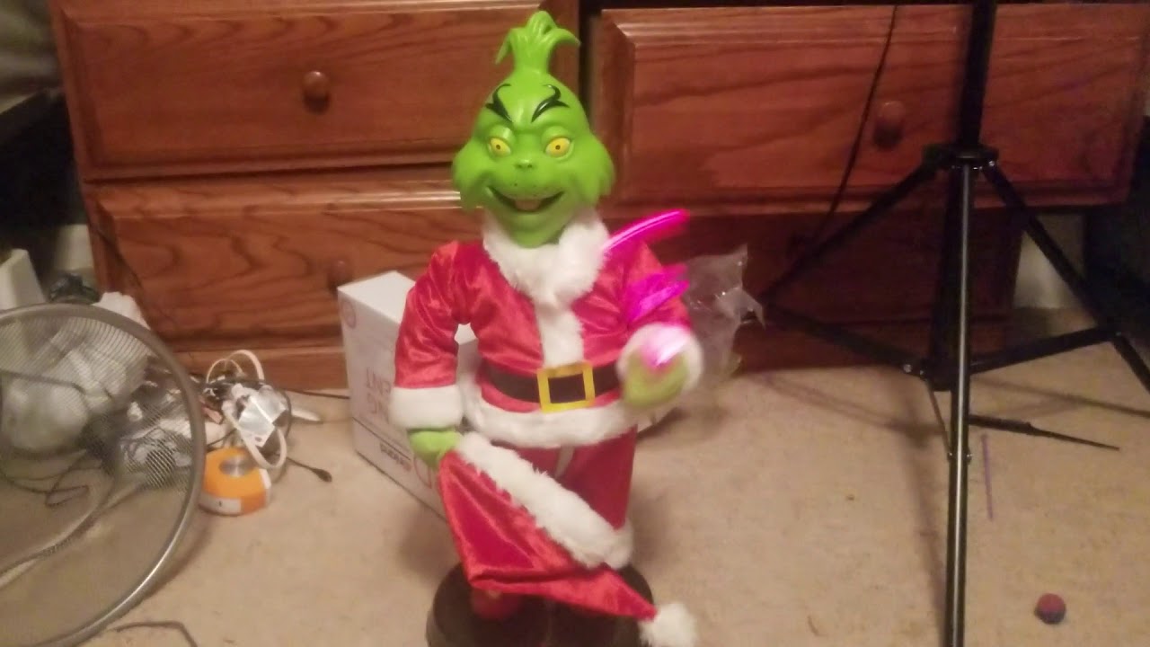 Gemmy Animated Present Spinning Grinch YouTube