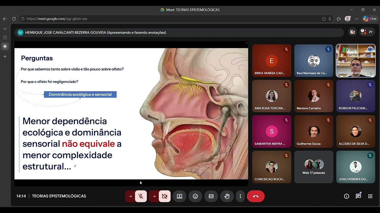 TEORIAS EPISTEMOLÓGICAS: aula - Avanços Científicos e Epistemológicos no Sentido da Olfação