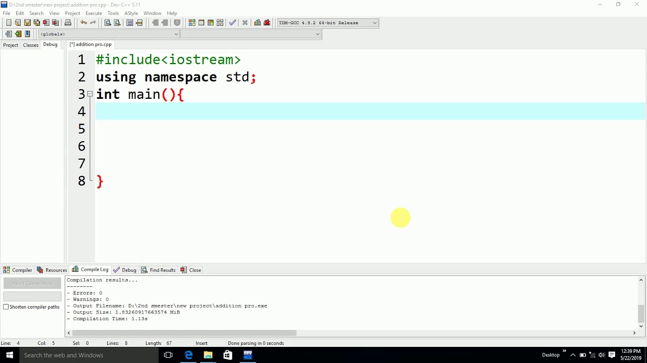 Addition, Subtraction, Multiplication,Division input from user in C++ ...