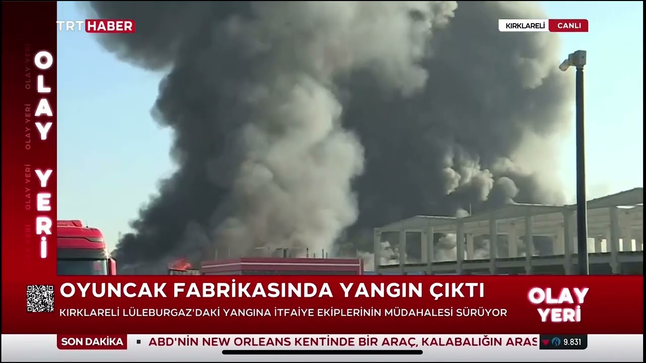 Oyuncak Fabrikasında Meydana Gelen Yangını Aktardık 📡 TRT Haber