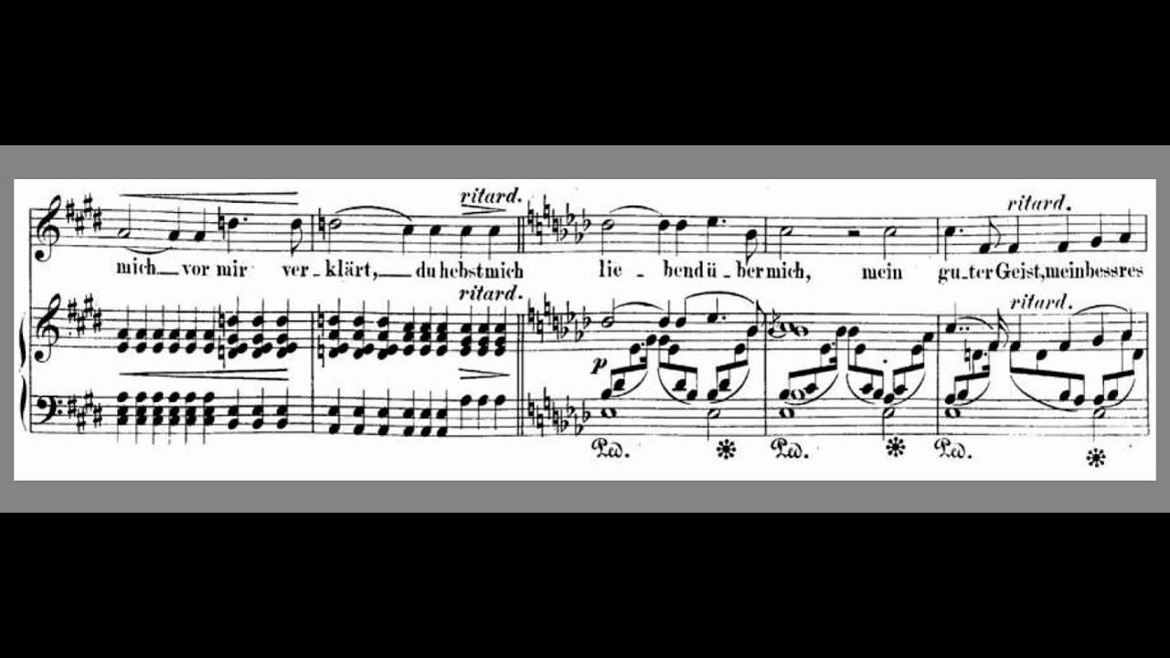 schumann widmung high ab accompaniment with scrolling line youtube schumann widmung sheet music