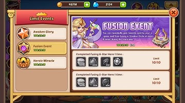 Idle Heroes - Fusion Event - Completed fusing 10 hero 6 star