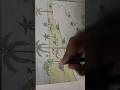 how to colour a beautiful aesthetic village #shorts #ytshorts