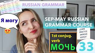 DAY 33 Russian Grammar - 1st Conjugation Verb  "МОЧЬ" (can, be able to, may)