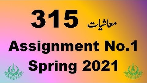 AIOU Code 315 Solved Assignment No.1 Spring 2021