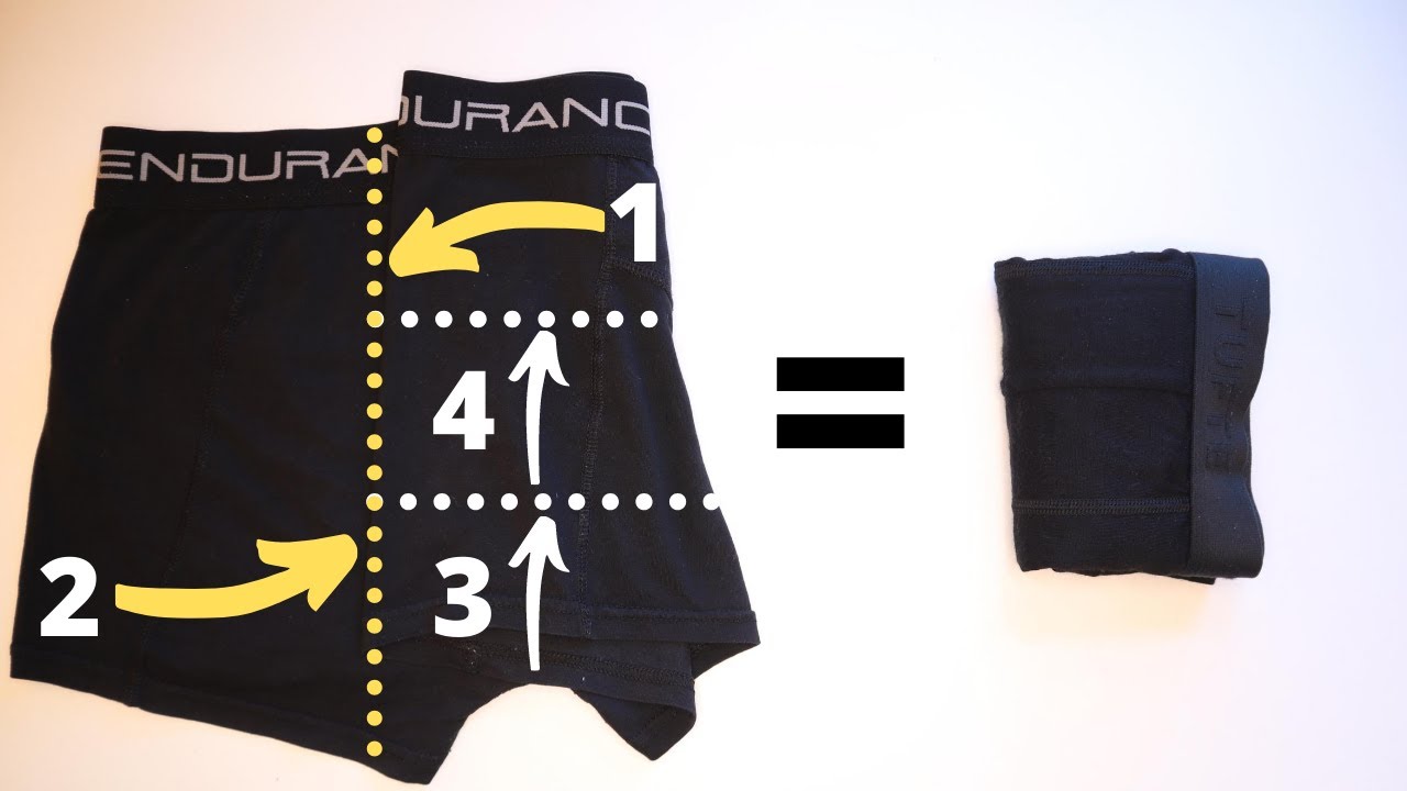 How to Fold Boxer Briefs FAST (2 Methods to Fold Mens Underwear) 