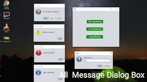 All JOptionPane Message dialog box in Java Swing|ConfirmDialog, InputDialog, MessageDialog box 🔥