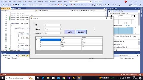 How to Insert Data in DataGridView C#